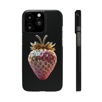 Snap Case iPhone Handyhülle - 3D Effekt Erdbeeren