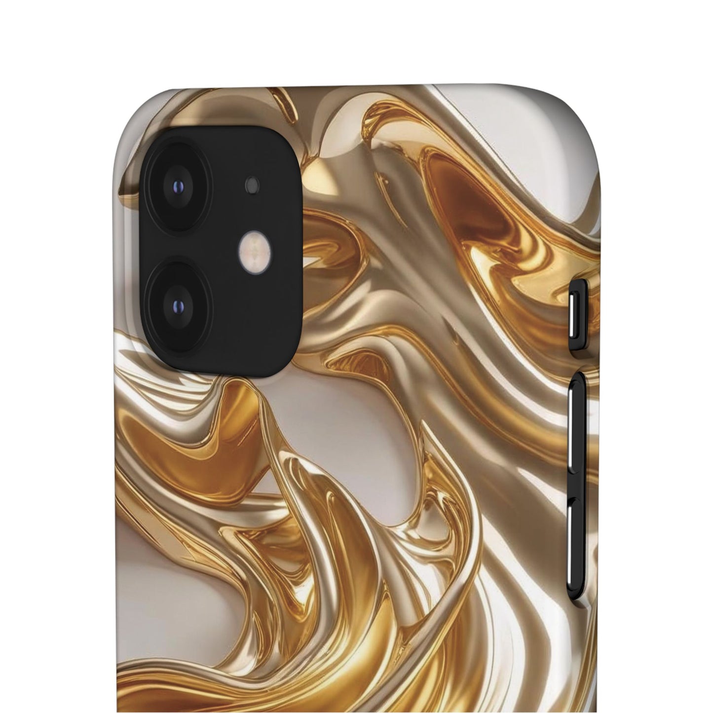Snap Case iPhone Handyhülle – Gold Dynamic Liquid 3D Effekt