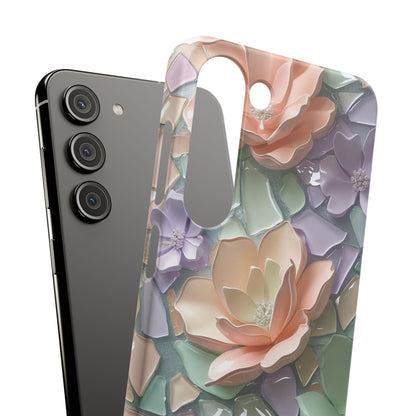 Snap Case Samsung Handyhülle mit 3D-Effekt, Blumenmuster