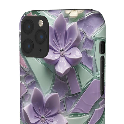 Snap Case Elegante Florale iPhone Handyhülle mit 3D-Effekt