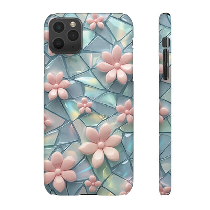 Snap Case Elegante Florale iPhone Handyhülle mit 3D-Effekt