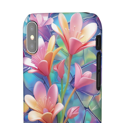Snap Case Elegante Florale iPhone Handyhülle mit 3D-Effekt