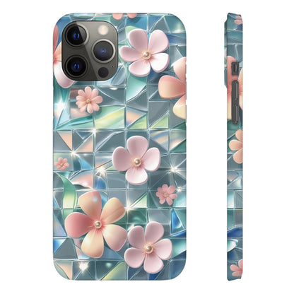 Snap Case iPhone Handyhülle mit 3D-Effekt Blumenmuster