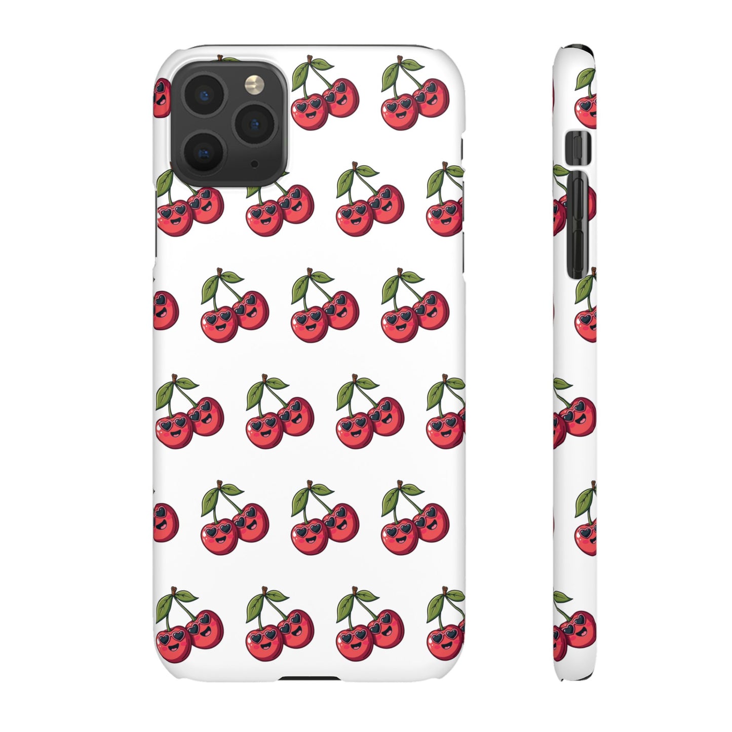 iPhone Snap Case Handyhülle Happy Cherry Design