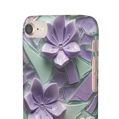 Snap Case Elegante Florale iPhone Handyhülle mit 3D-Effekt