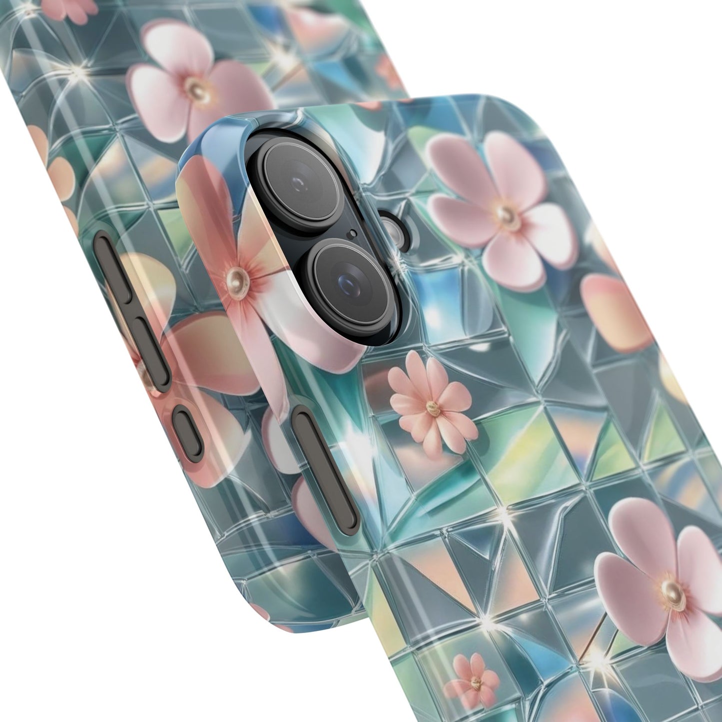 Snap Case iPhone Handyhülle mit 3D-Effekt Blumenmuster