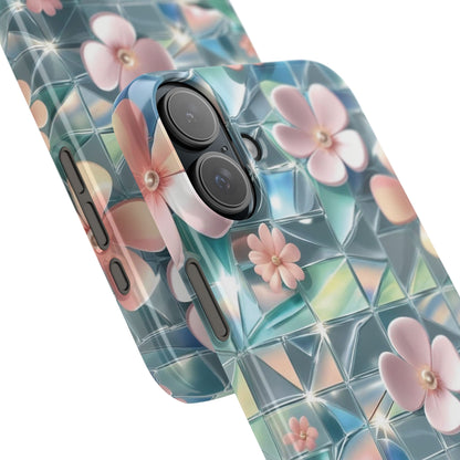 Snap Case iPhone Handyhülle mit 3D-Effekt Blumenmuster
