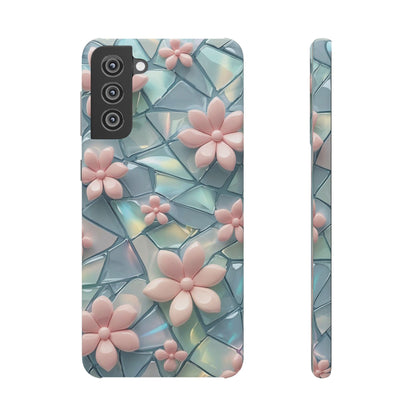 Snap Case Samsung Handyhülle mit 3D-Effekt und Blumenmuster