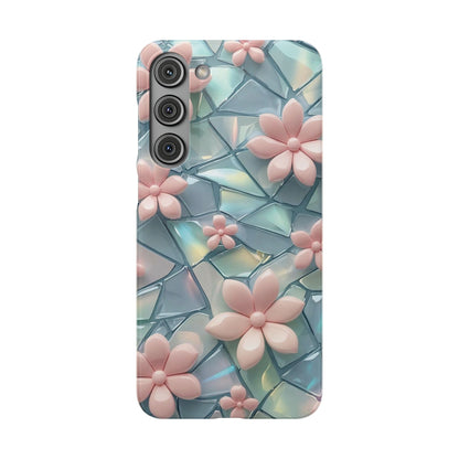 Snap Case Samsung Handyhülle mit 3D-Effekt und Blumenmuster