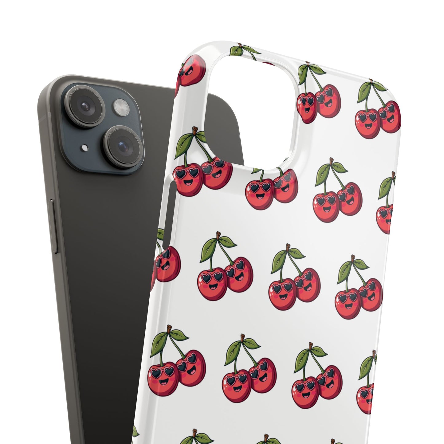 iPhone Snap Case Handyhülle Happy Cherry Design