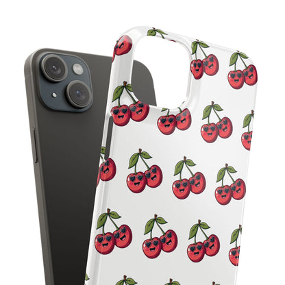 iPhone Snap Case Handyhülle Happy Cherry Design
