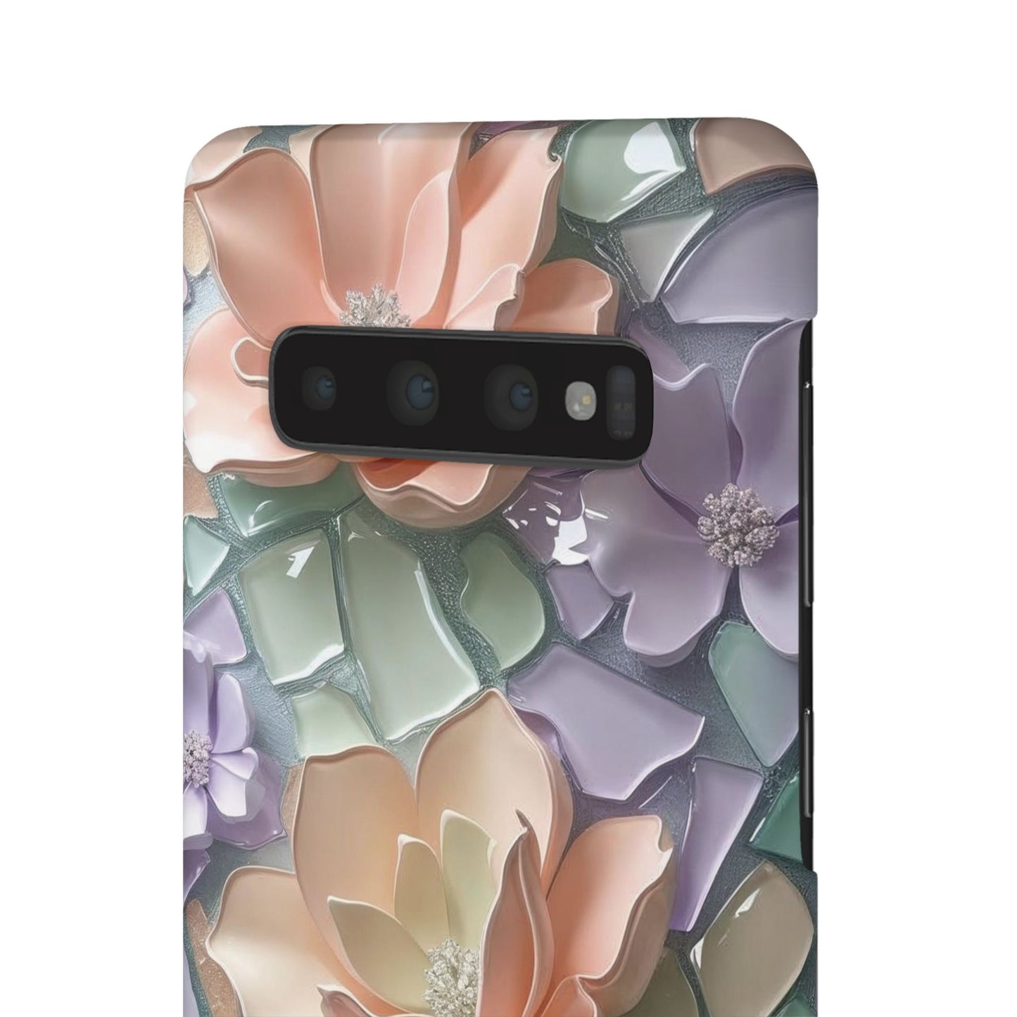 Snap Case Samsung Handyhülle mit 3D-Effekt, Blumenmuster