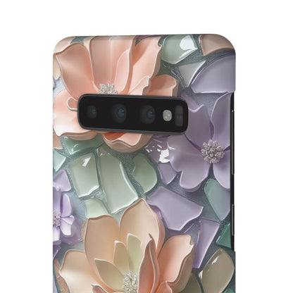 Snap Case Samsung Handyhülle mit 3D-Effekt, Blumenmuster