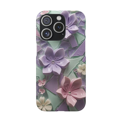 Snap Case Elegante Florale iPhone Handyhülle mit 3D-Effekt