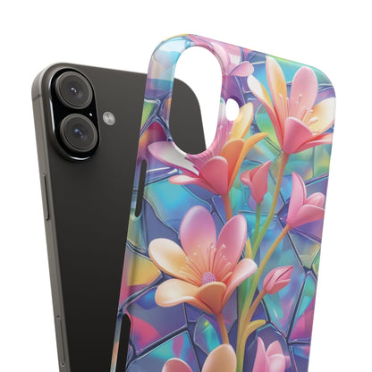 Snap Case Elegante Florale iPhone Handyhülle mit 3D-Effekt