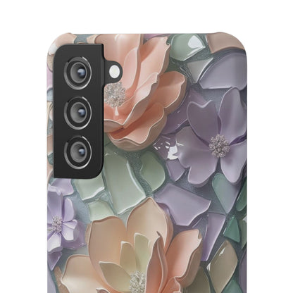 Snap Case Samsung Handyhülle mit 3D-Effekt, Blumenmuster