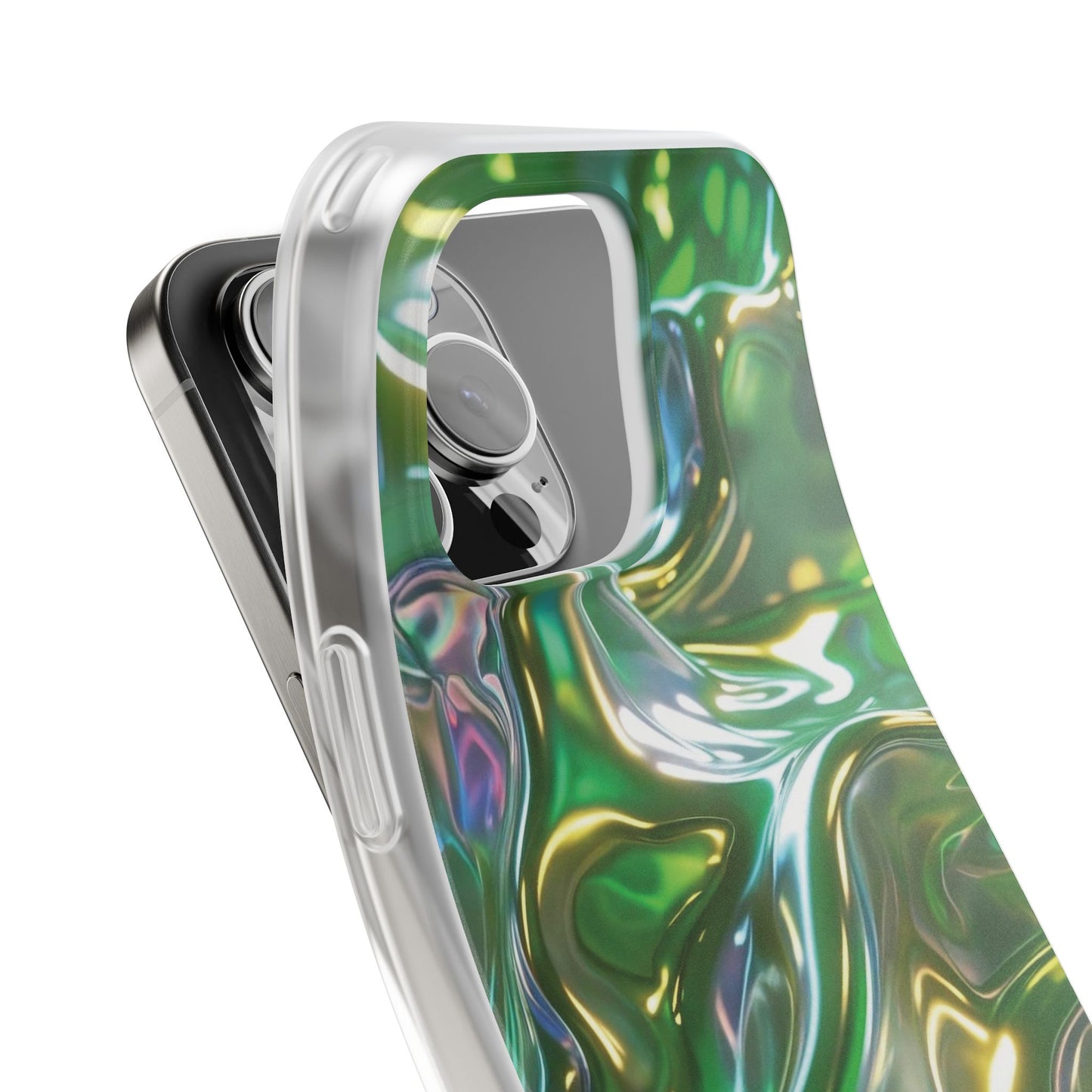 iPhone Handyhülle Flexi Case - Grün Metallic