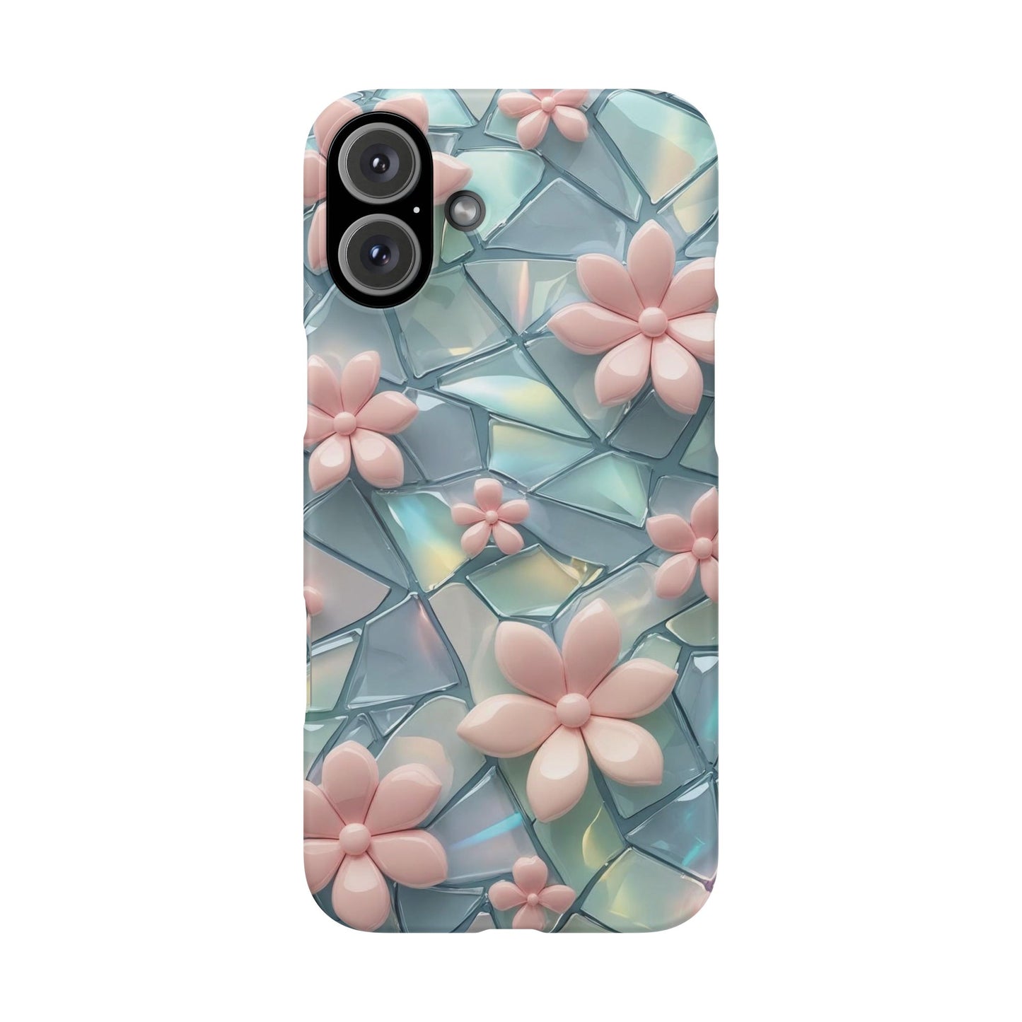 Snap Case Elegante Florale iPhone Handyhülle mit 3D-Effekt