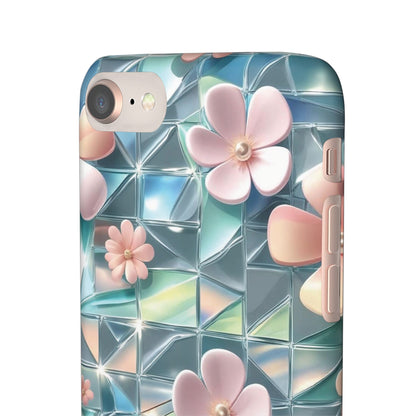 Snap Case iPhone Handyhülle mit 3D-Effekt Blumenmuster