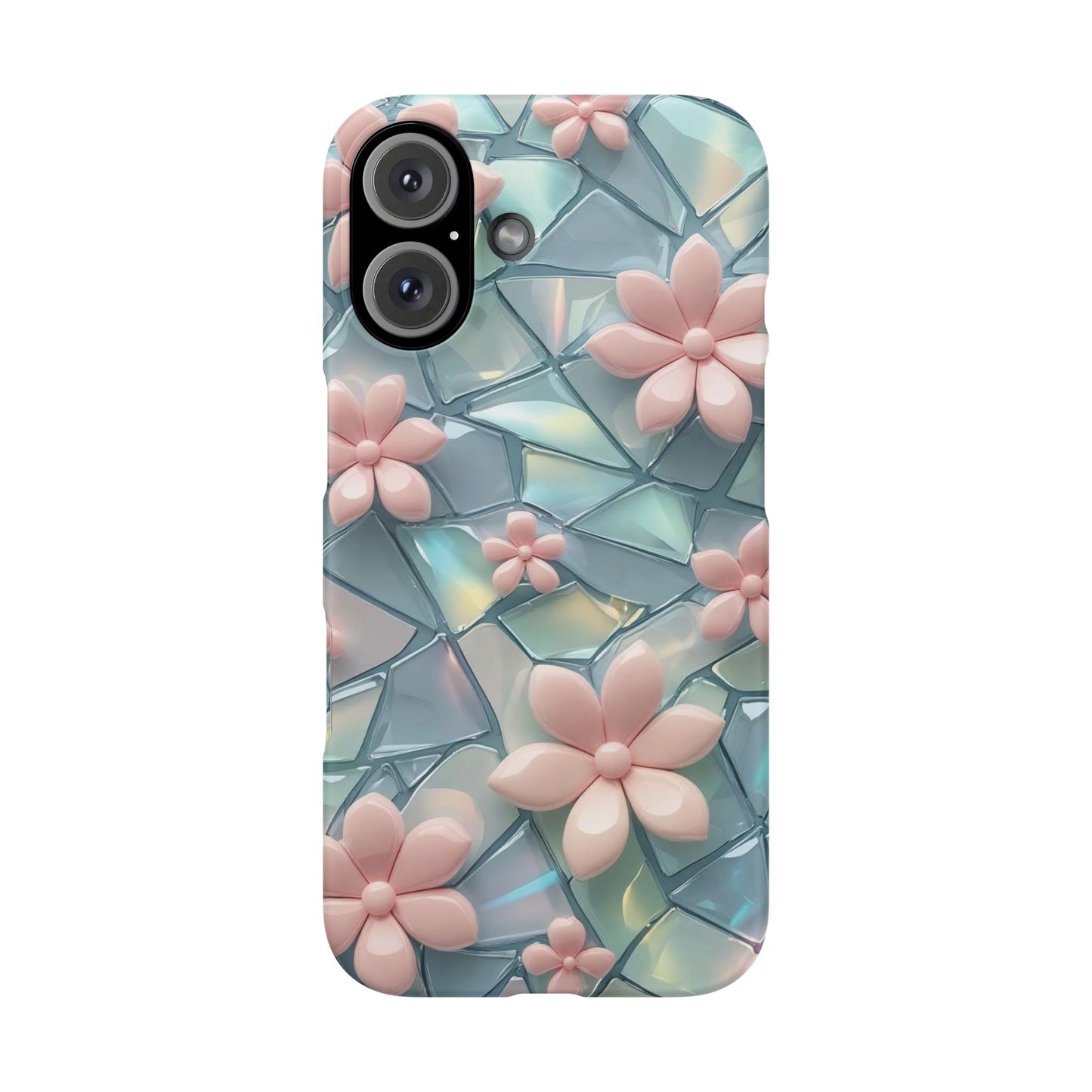 Snap Case Elegante Florale iPhone Handyhülle mit 3D-Effekt