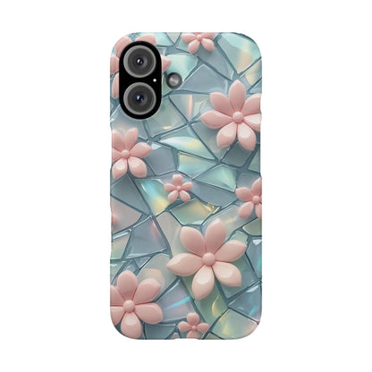 Snap Case Elegante Florale iPhone Handyhülle mit 3D-Effekt