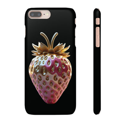 Snap Case iPhone Handyhülle - 3D Effekt Erdbeeren