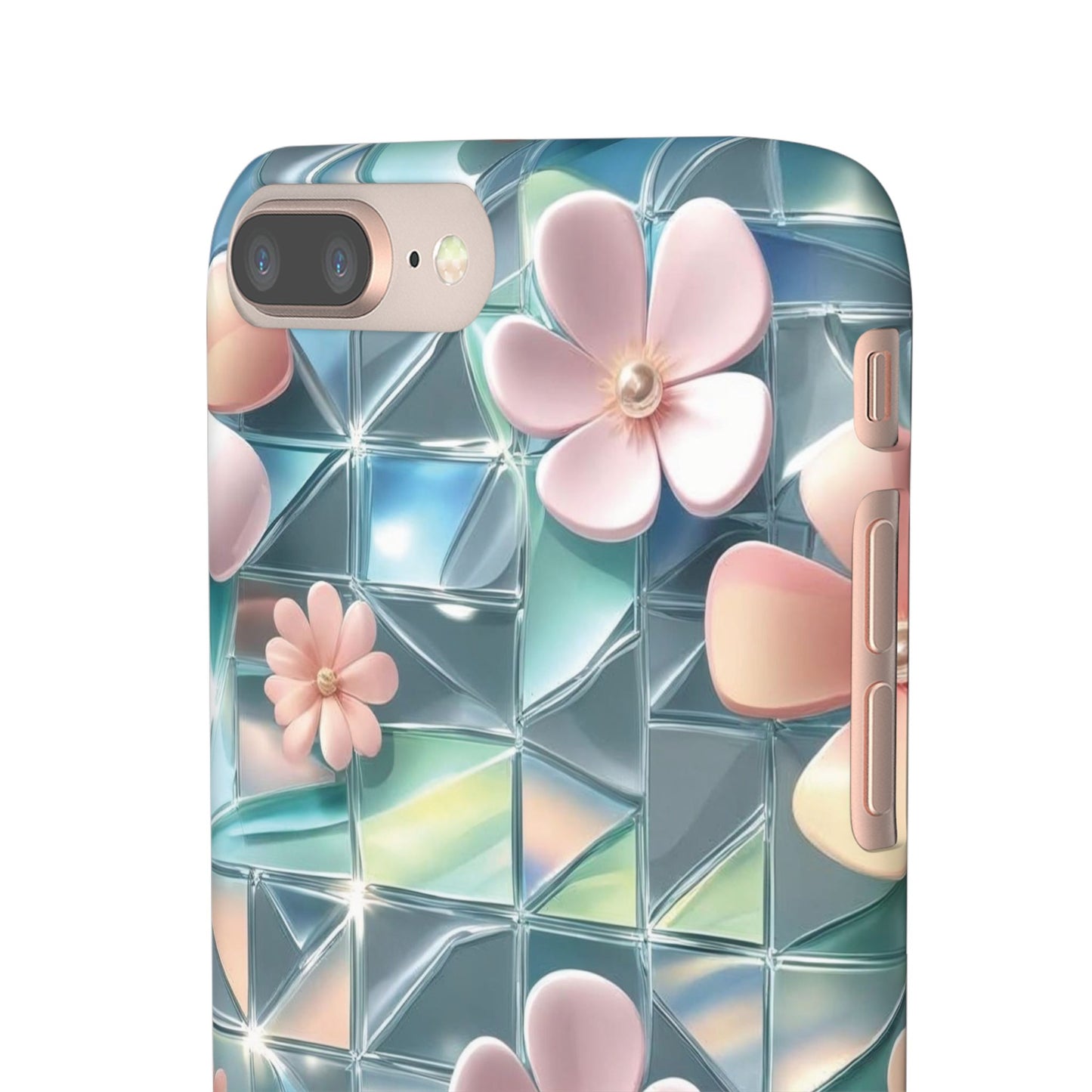 Snap Case iPhone Handyhülle mit 3D-Effekt Blumenmuster