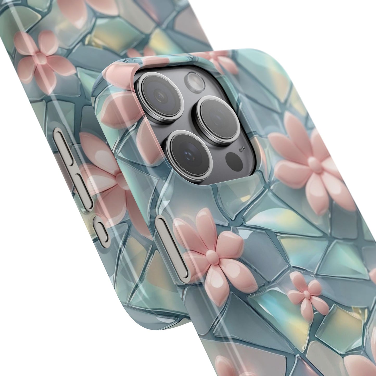 Snap Case Elegante Florale iPhone Handyhülle mit 3D-Effekt