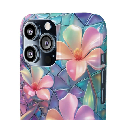 Snap Case Elegante Florale iPhone Handyhülle mit 3D-Effekt