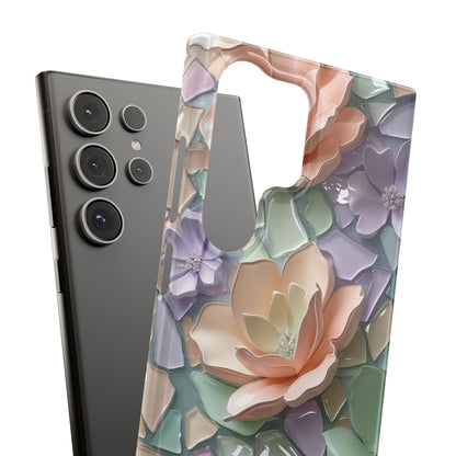 Snap Case Samsung Handyhülle mit 3D-Effekt, Blumenmuster