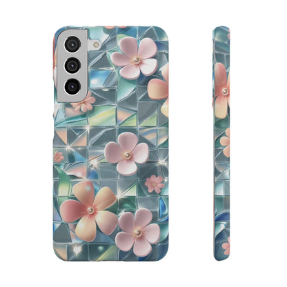 Snap Case Samsung Handyhülle mit 3D-Effekt und Blumenmuster