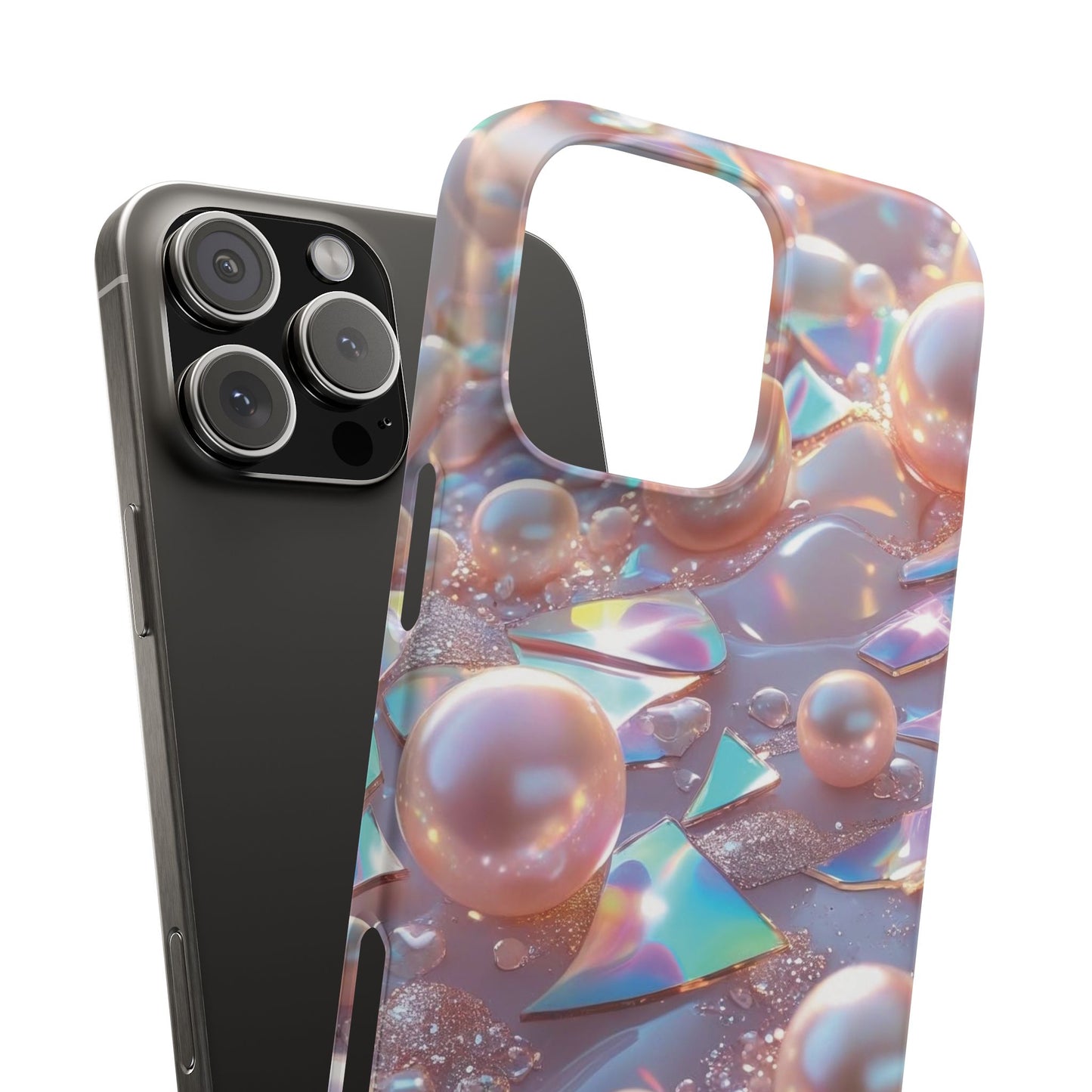 Snap Case iPhone Handyhülle – 3D Perlen Effekt