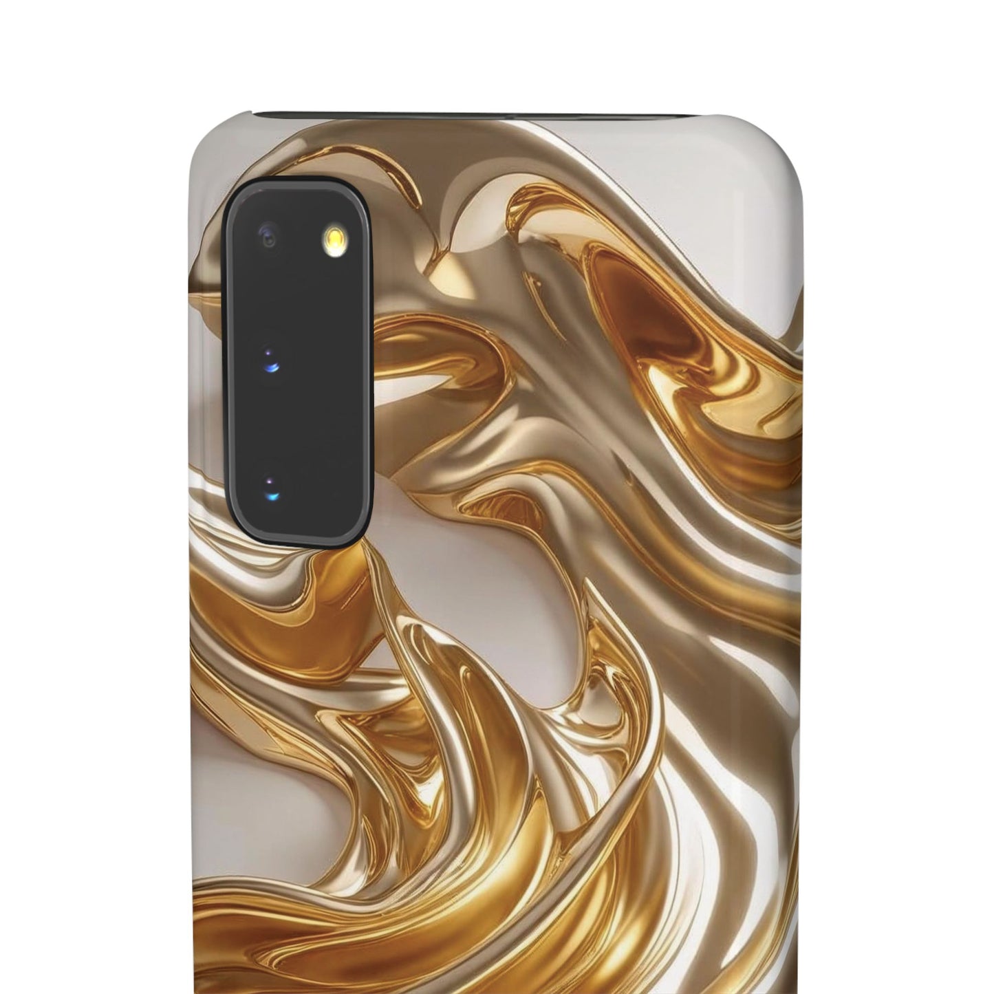 Snap Case Samsung Handyhülle – Gold Dynamic Liquid 3D Effekt