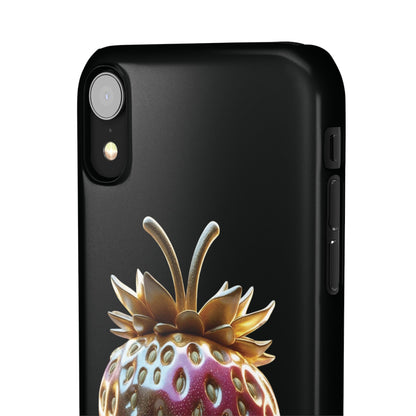 Snap Case iPhone Handyhülle - 3D Effekt Erdbeeren