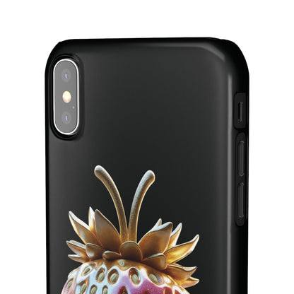 Snap Case iPhone Handyhülle - 3D Effekt Erdbeeren