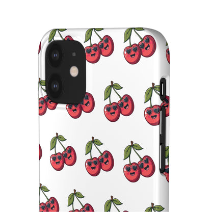 iPhone Snap Case Handyhülle Happy Cherry Design