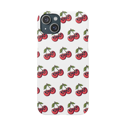 iPhone Snap Case Handyhülle Happy Cherry Design