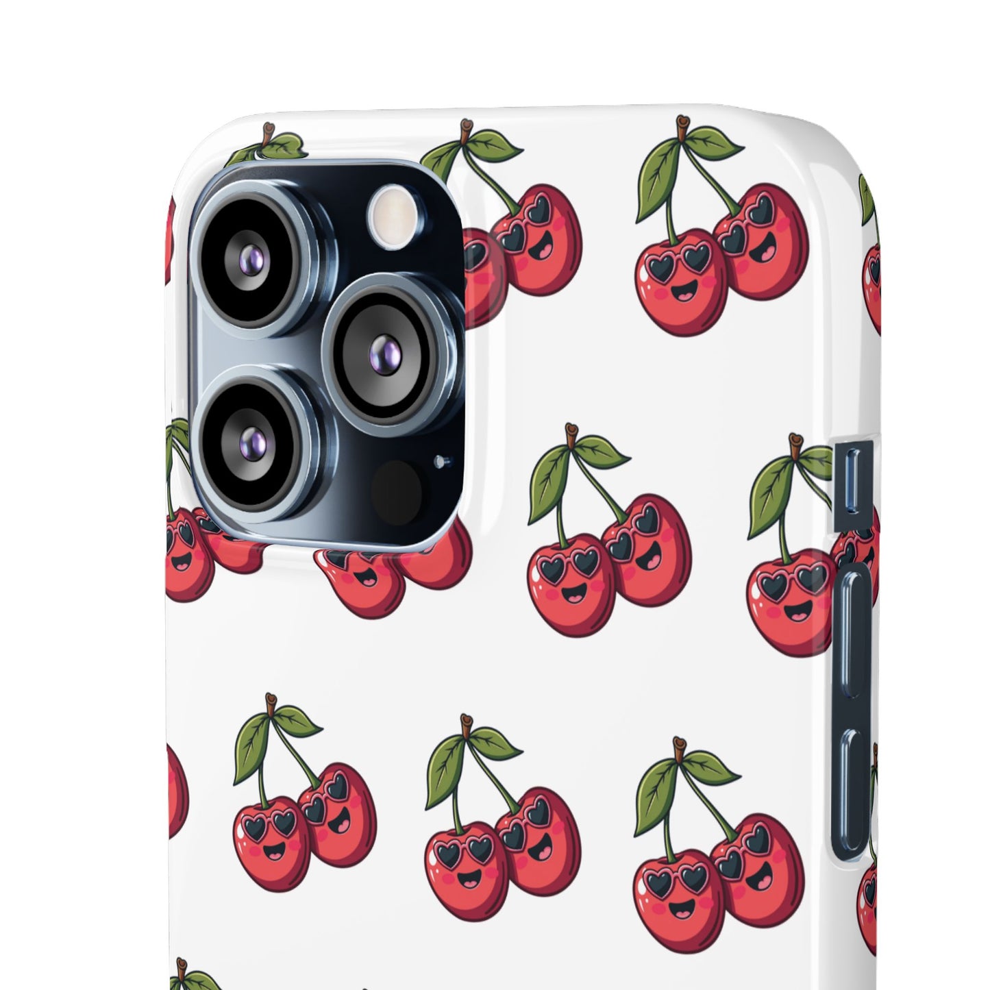 iPhone Snap Case Handyhülle Happy Cherry Design