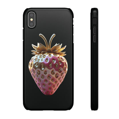 Snap Case iPhone Handyhülle - 3D Effekt Erdbeeren
