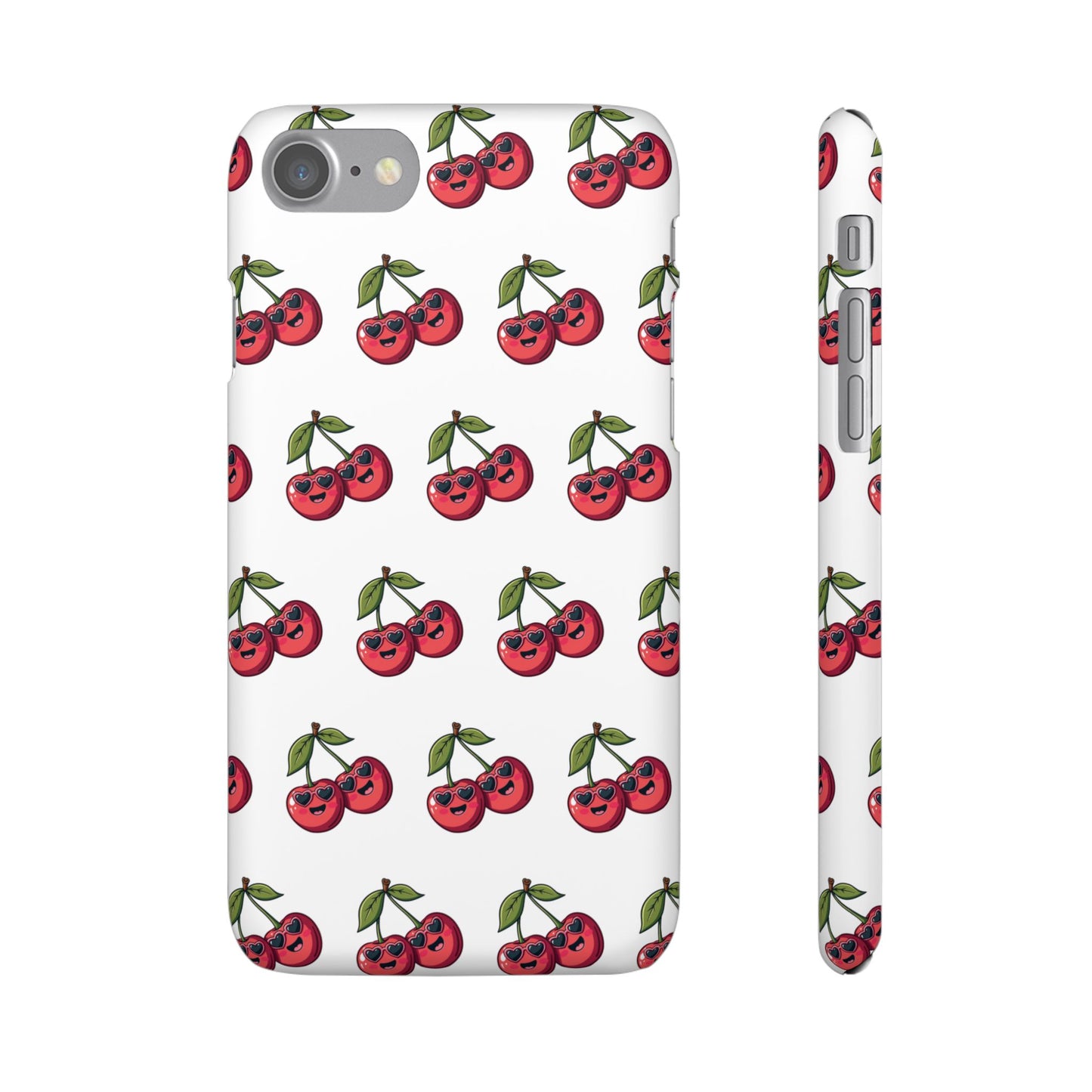 iPhone Snap Case Handyhülle Happy Cherry Design