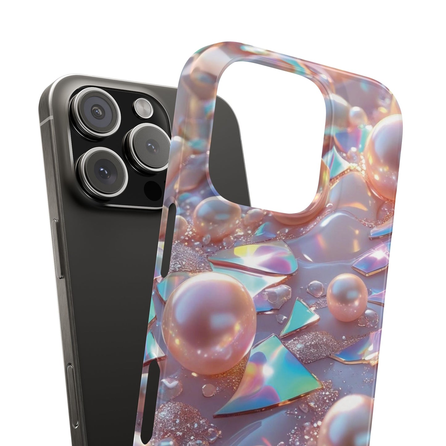 Snap Case iPhone Handyhülle – 3D Perlen Effekt