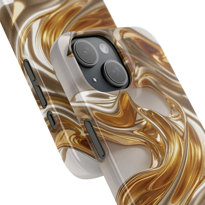 Snap Case iPhone Handyhülle – Gold Dynamic Liquid 3D Effekt