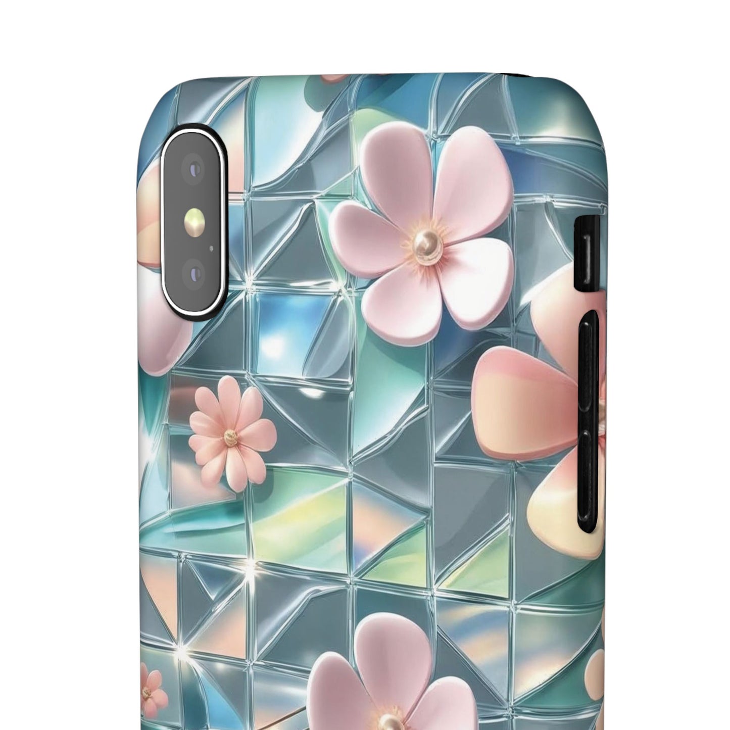 Snap Case iPhone Handyhülle mit 3D-Effekt Blumenmuster