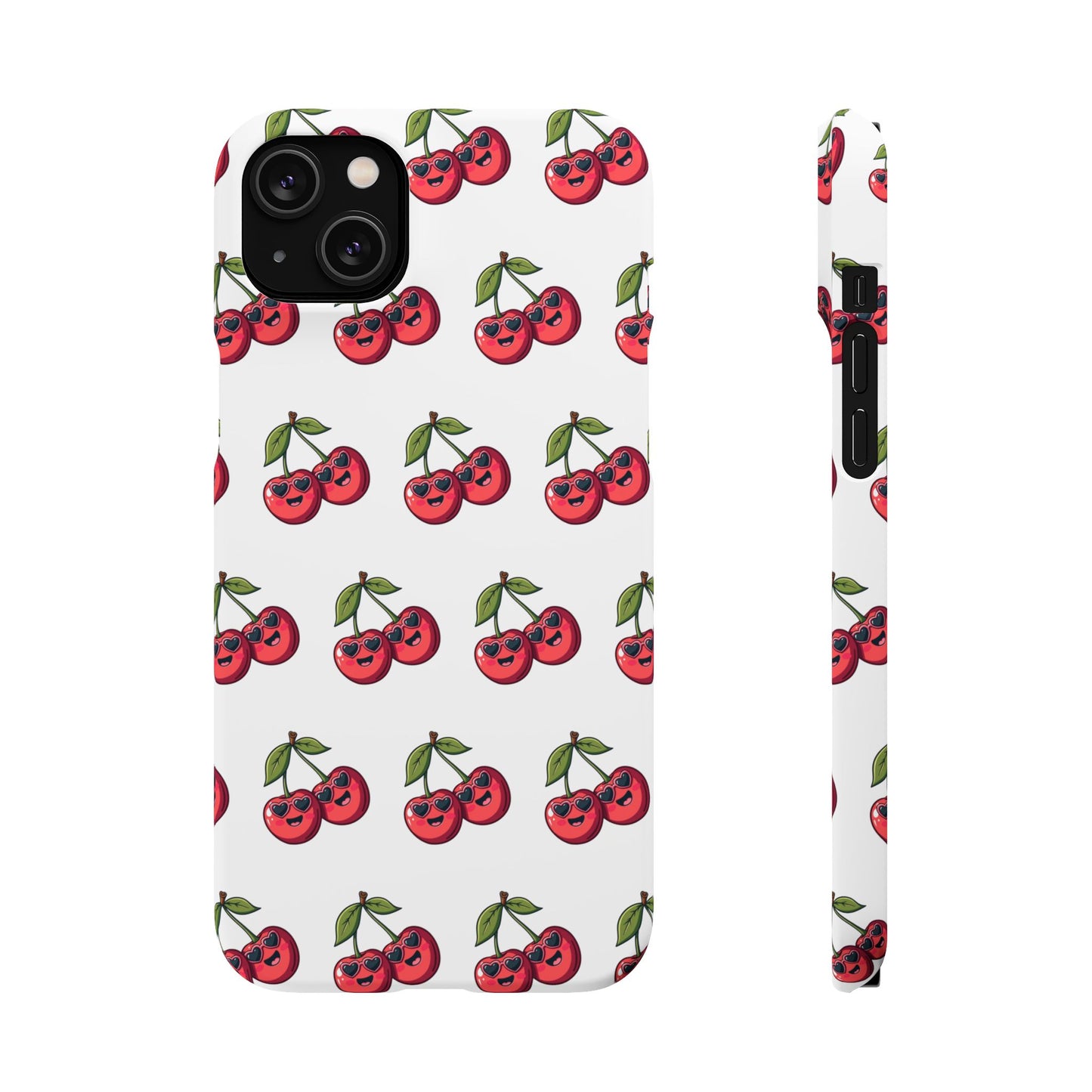 iPhone Snap Case Handyhülle Happy Cherry Design