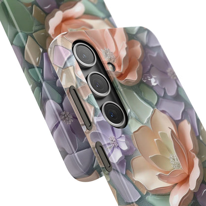 Snap Case Samsung Handyhülle mit 3D-Effekt, Blumenmuster