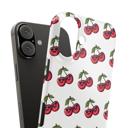 iPhone Snap Case Handyhülle Happy Cherry Design