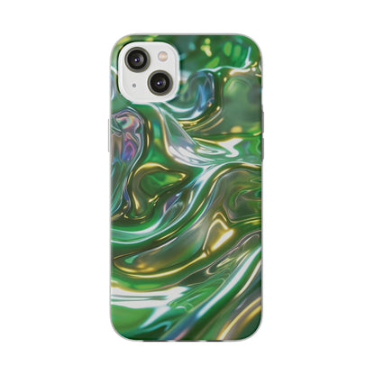 iPhone Handyhülle Flexi Case - Grün Metallic