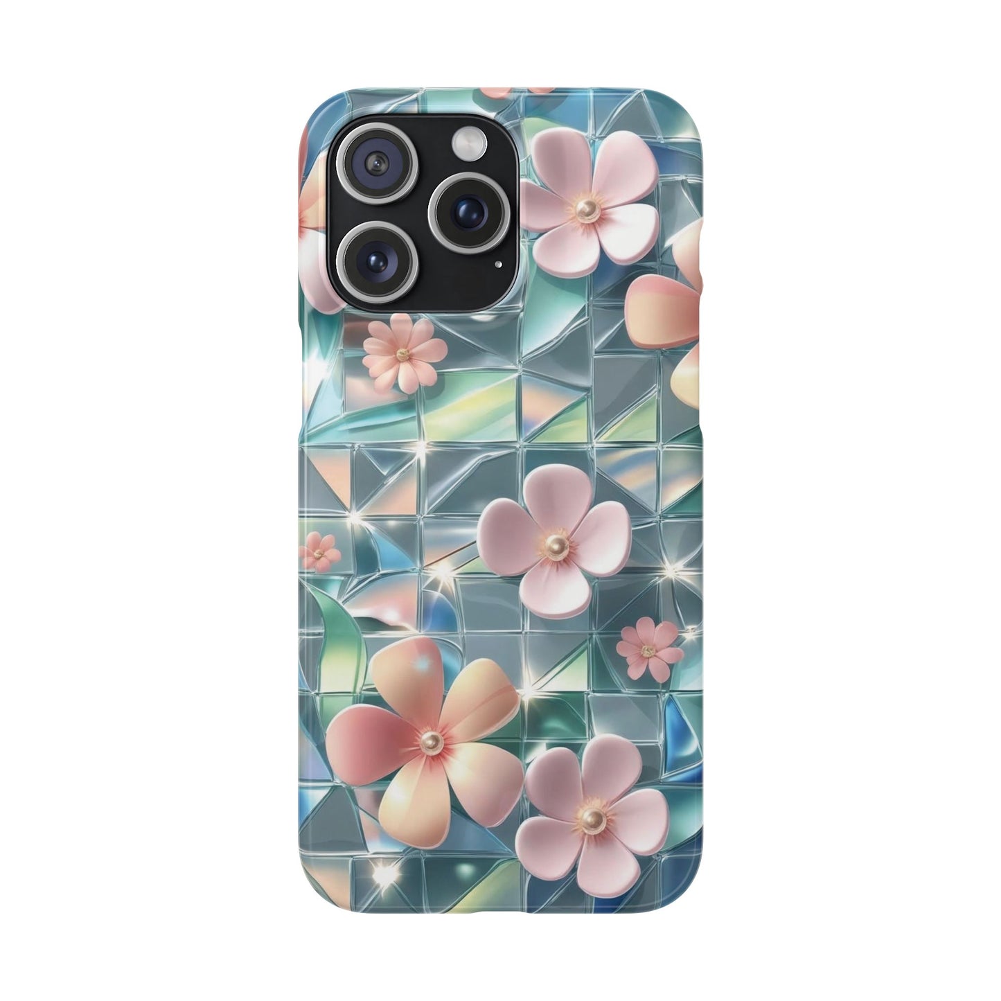 Snap Case iPhone Handyhülle mit 3D-Effekt Blumenmuster
