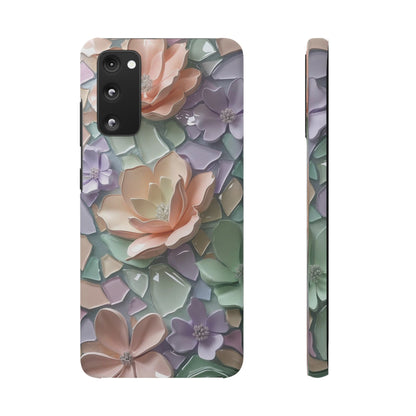 Snap Case Samsung Handyhülle mit 3D-Effekt, Blumenmuster