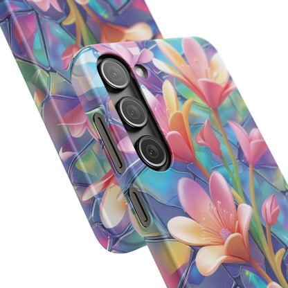 Snap Case Elegante Florale Samsung Handyhülle mit 3D-Effekt